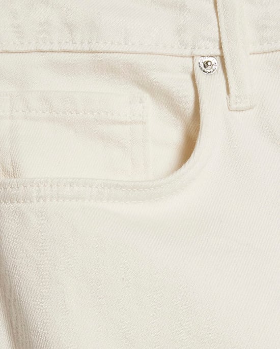 River Island Womens Straight Leg Jeans White Stretch Zip Button - Image 5