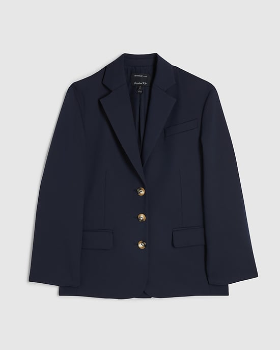 River Island Womens Blazer Navy Oversized Long Sleeve Button - Image 6