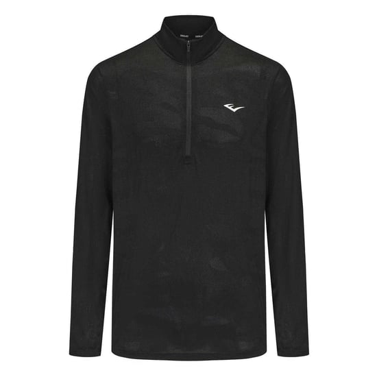 Everlast Heren-shirt met hoge kraag, normale pasvorm en lange mouwen (Zwart) - Image 1