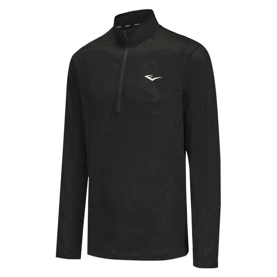 Everlast Heren-shirt met hoge kraag, normale pasvorm en lange mouwen (Zwart) - Image 3