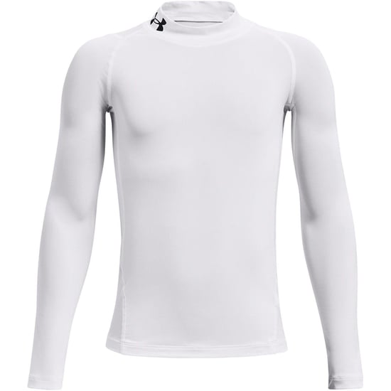 Under Armour Compressie-basislaagshirt met lange mouwen voor kinderen (Wit) - Image 1