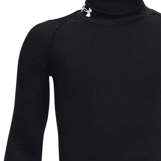 Under Armour Compressie-basislaagshirt met lange mouwen voor kinderen (Zwart) - Image 3