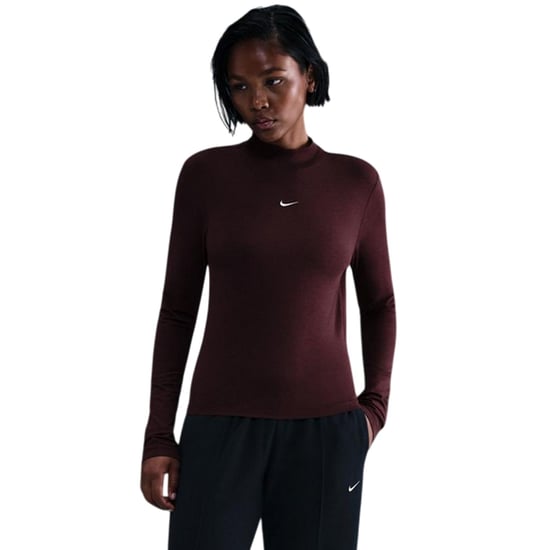 Nike Dames-trainingsjack met logo en hoge kraag (Bourgondië) - Image 2