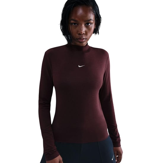 Nike Dames-trainingsjack met logo en hoge kraag (Bourgondië) - Image 4