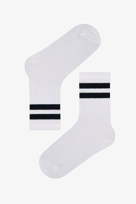 Boys' Lines Tennis Ankle Socks - Image 2