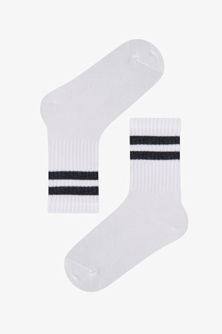 Boys' Lines Tennis Ankle Socks - Image 3
