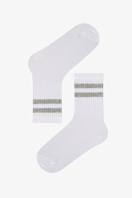Boys' Lines Tennis Ankle Socks - Image 4