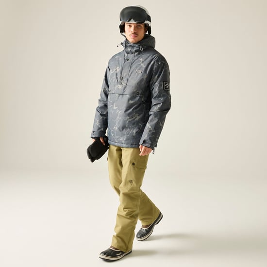 Dare 2B Mens Freeride III Cracked Overhead Ski Jacket (Black) - Image 1