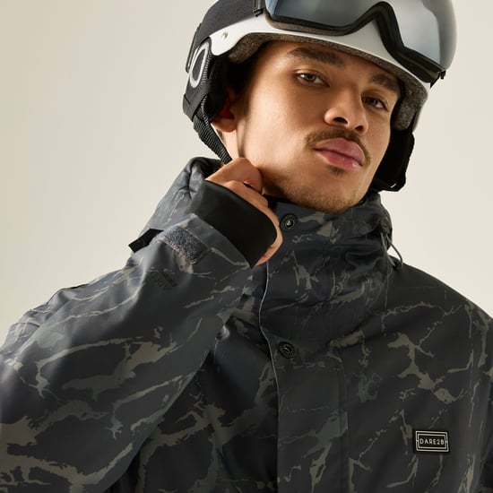 Dare 2B Mens Freeride III Cracked Overhead Ski Jacket (Black) - Image 4