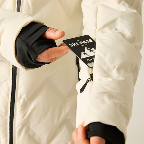Dare 2B Womens/Ladies Enfold II Padded Ski Jacket (Egret) - Image 6