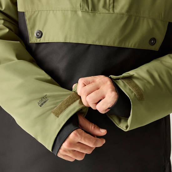 Dare 2B Mens Freeride III Overhead Ski Jacket (Black/Martini Olive) - Image 6