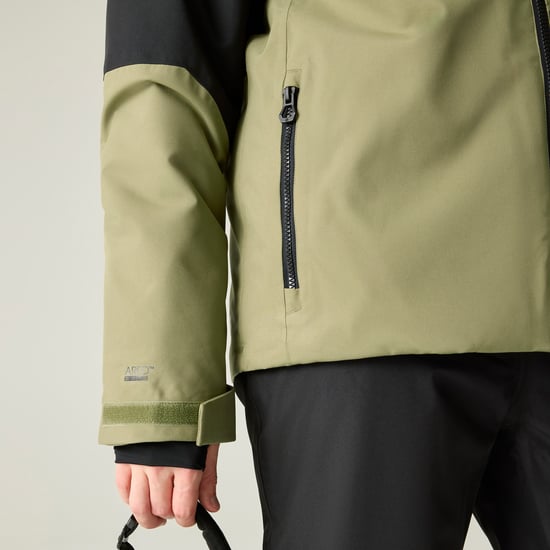 Dare 2B Mens Halfpipe IV Colour Block Ski Jacket (Black/Martini Olive) - Image 5