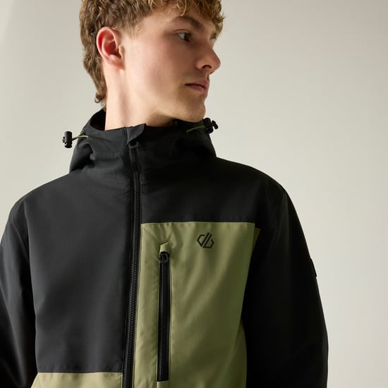Dare 2B Mens Halfpipe IV Colour Block Ski Jacket (Black/Martini Olive) - Image 6