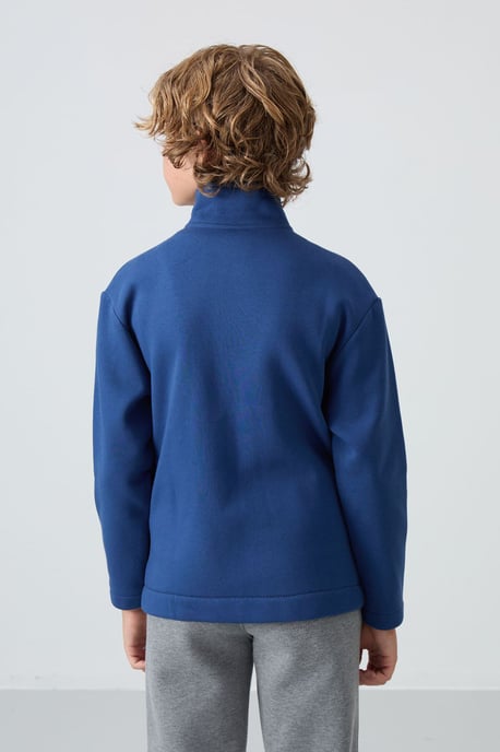 Sweatshirt voor jongeren met ritskraag en zak - Image 5