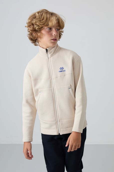 Tommy Life Jongerensweatshirt met ritskraag en zak - Image 1