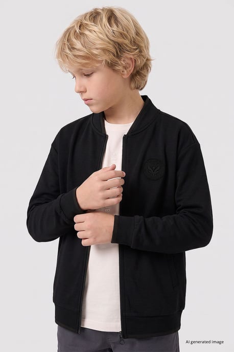 Tommy Life jeugd-sweatshirt met rits en ronde hals - Image 3