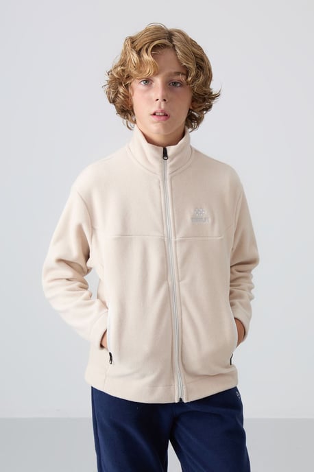 Sweatshirt voor jongeren met ritssluiting bij de kraag - Image 1