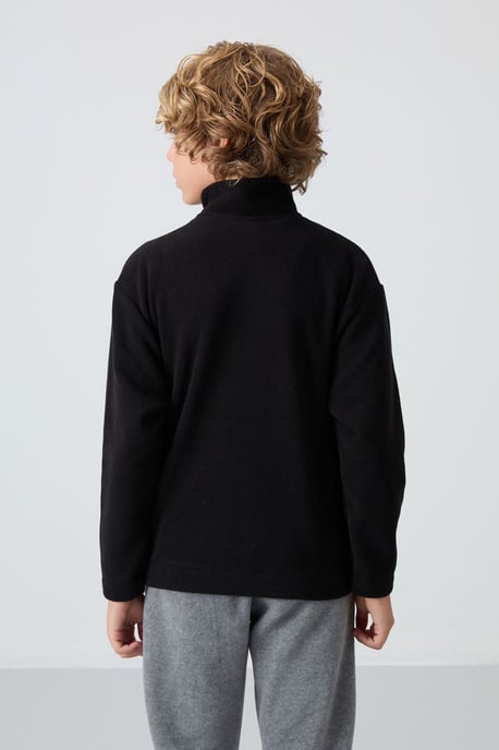 Jongerensweatshirt met halve rits en borduursel - Image 5