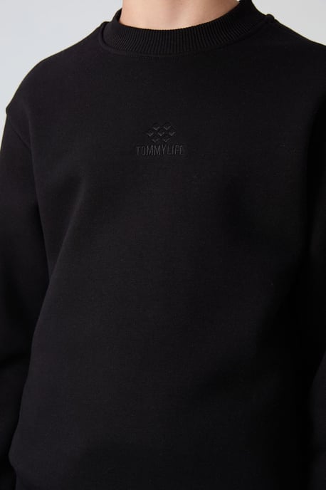 Youth Crew Neck Embroidered Sweatshirt - Image 2