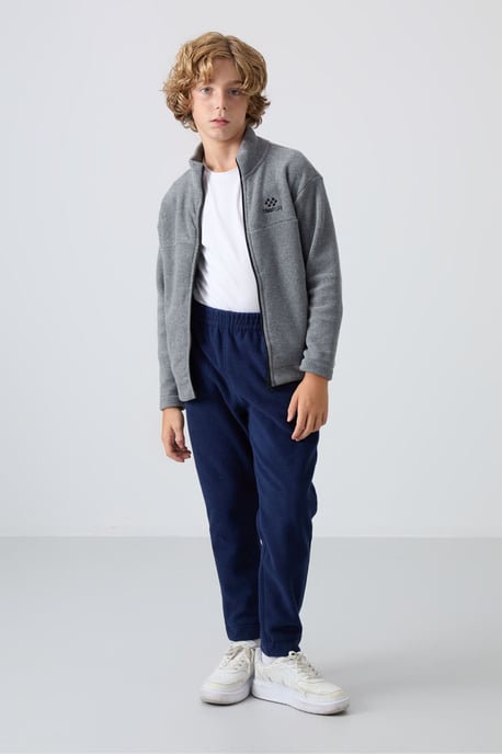 Sweatshirt voor jongeren van pluche met ritskraag - Image 2