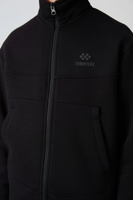 Sweatshirt voor jongeren met ritskraag en zak - Image 3