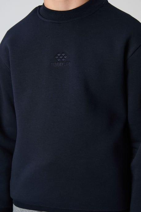 Youth Crew Neck Embroidered Sweatshirt - Image 3