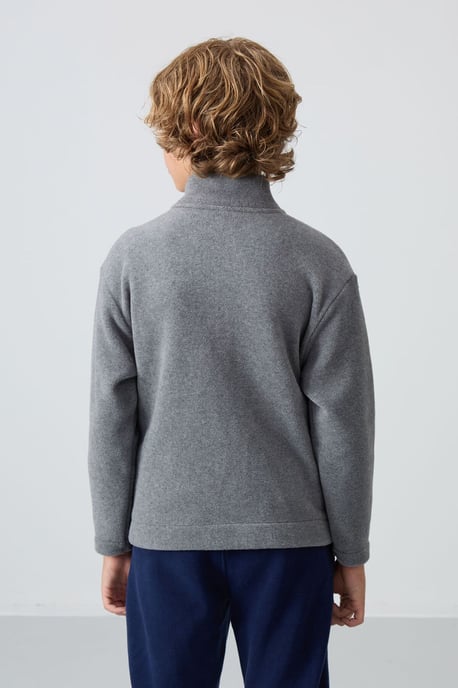 Sweatshirt voor jongeren met ritssluiting bij de kraag - Image 5