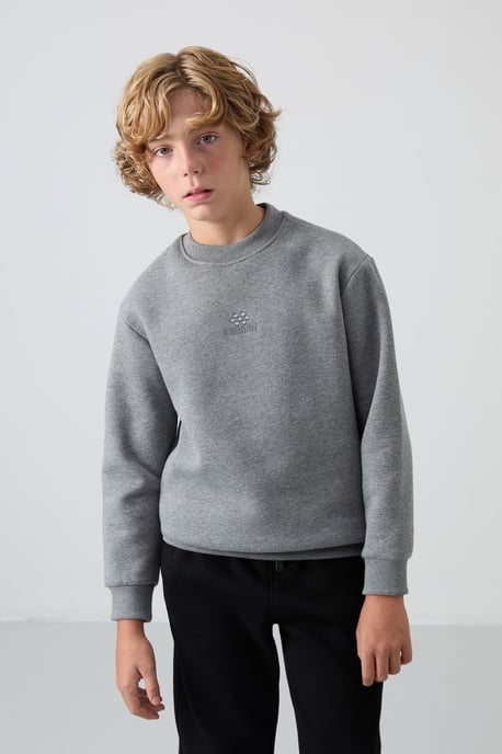 Youth Crew Neck Embroidered Sweatshirt - Image 4