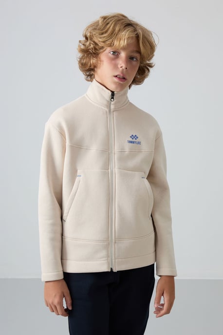 Sweatshirt voor jongeren met ritssluiting in de kraag - Image 5
