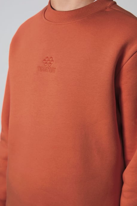 Youth Crew Neck Embroidered Sweatshirt - Image 3