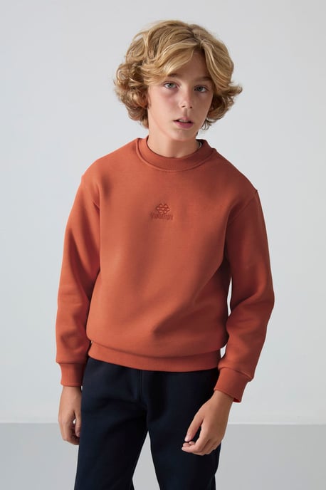 Youth Crew Neck Embroidered Sweatshirt - Image 4