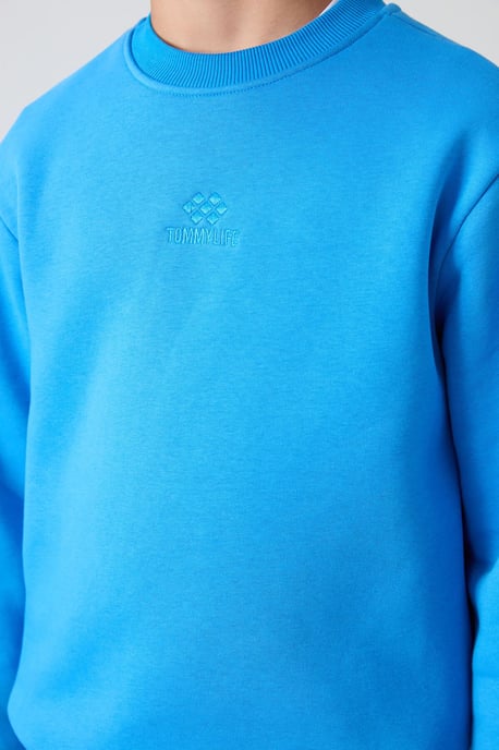 Youth Crew Neck Embroidered Sweatshirt - Image 4