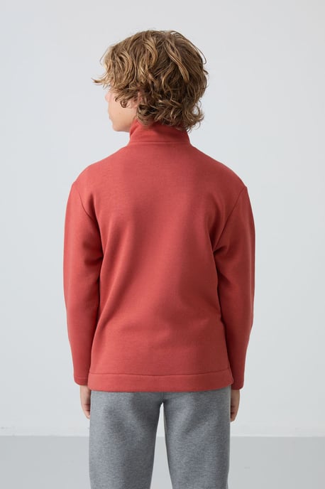 Sweatshirt voor jongeren met ritskraag en zak - Image 5