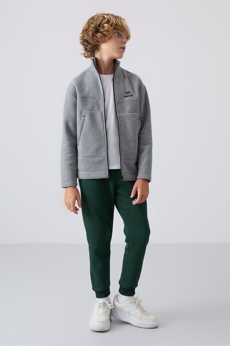 Tommy Life sweatshirt voor jongeren met kraag met rits en zak - Image 3