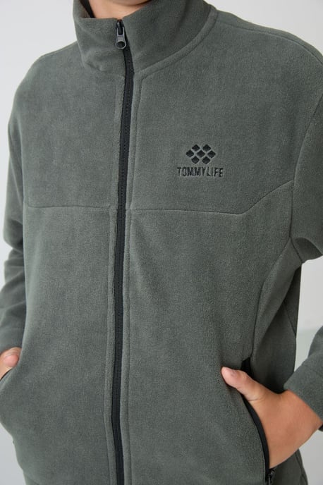 Sweatshirt voor jongeren met ritskraag - Image 3