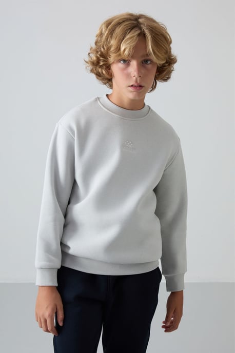 Youth Crew Neck Embroidered Sweatshirt - Image 4