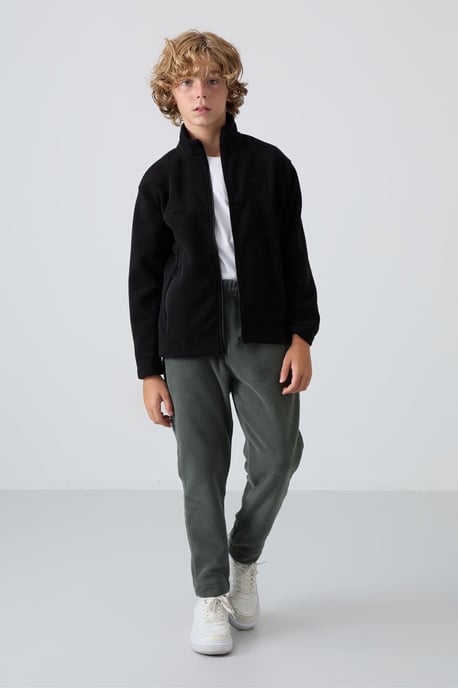 Tommy Life jeugd-sweatshirt van pluche met ritskraag - Image 4
