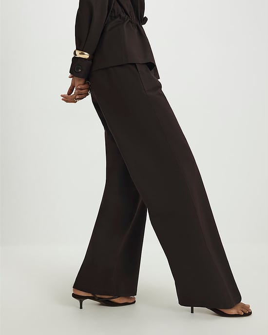 River Island Womens Trousers Brown Drawstring Waist Zip Hook - Image 4
