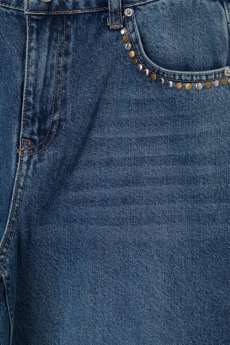 TRENDYOLMİLLA Dames Blauw Effen Barrel Hoge taille Jeans - Image 3
