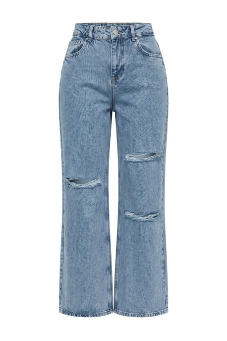 TRENDYOLMİLLA Dames Blauw Effen Hoge taille Jeans - Image 3