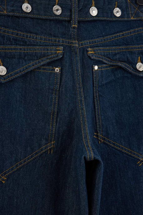 TRENDYOLMİLLA Dames Blauw Effen Wijde pijp Hoge taille Jeans - Image 2
