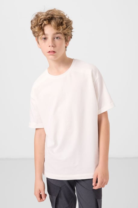 T-shirt voor jongeren met oversized pasvorm en ronde hals - Image 1