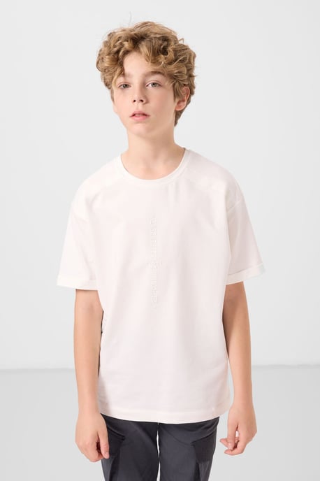 T-shirt voor jongeren met oversized pasvorm en ronde hals - Image 3