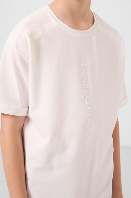T-shirt voor jongeren met oversized pasvorm en ronde hals - Image 4