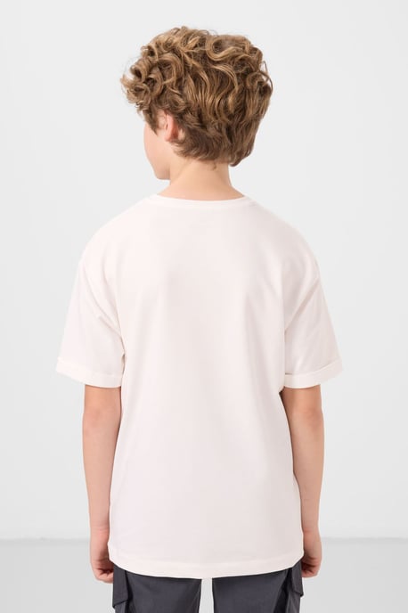 T-shirt voor jongeren met oversized pasvorm en ronde hals - Image 5