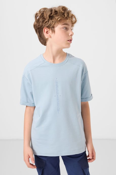 Oversized T-shirt voor jongeren met ronde hals - Image 2