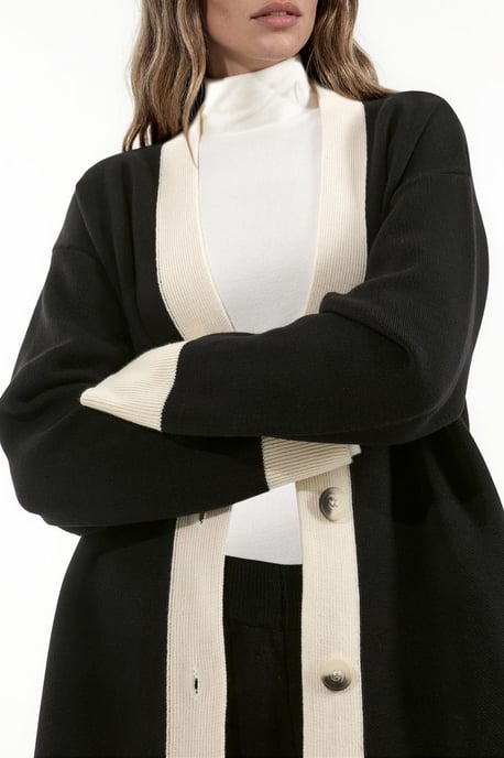 Buttoned Cardigan & Textured High Waist Knit Pants Co-Ord Set - Image 6