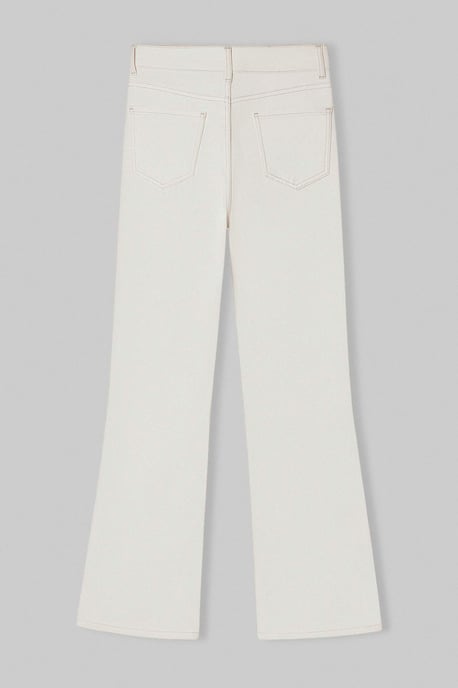 TRENDYOLMİLLA Dames Ecru Effen Flared Hoge taille Jeans - Image 5