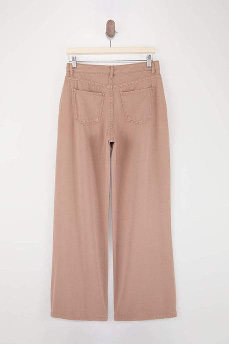 TRENDYOLMİLLA Dames Bruin Effen Wijde pijp Hoge taille Jeans - Image 5