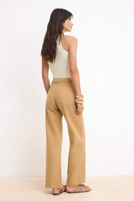 TRENDYOLMİLLA Dames Bruin Effen Wijde pijp Hoge taille Jeans - Image 3